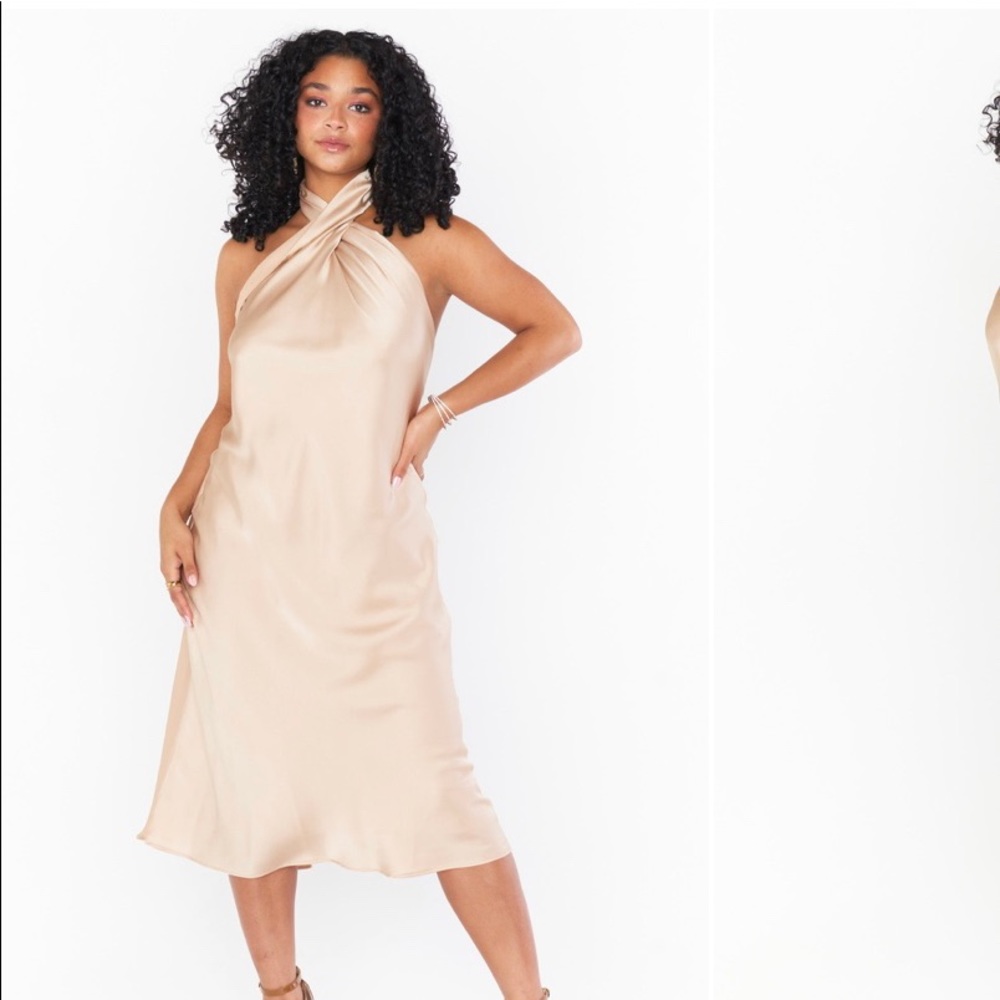 Show Me Your Mumu Dress: Jasmine champagne mini dress.